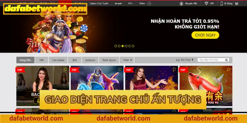 Giao diện trang chủ ấn tượng Giao diện trang chủ ấn tượng