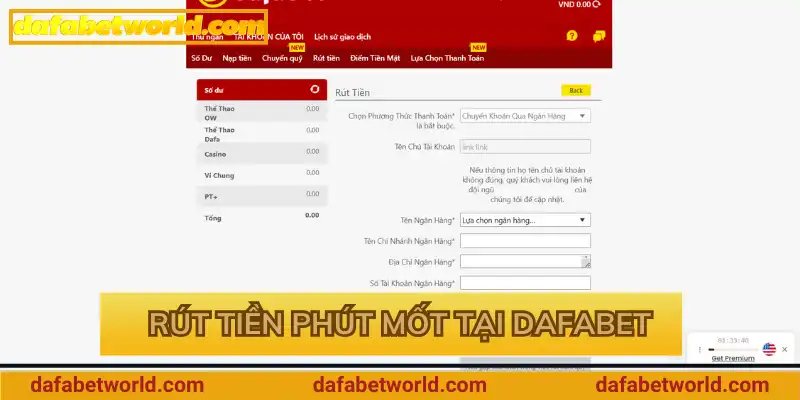 Rút tiền phút mốt tại Dafabet Rút tiền phút mốt tại Dafabet